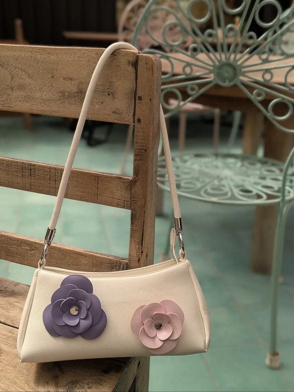 The Commons Isabelle Rosalind Floral Applique Shoulder Bag